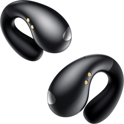 Ultra Open Ear Earbuds - Ergonomic Clip-On Pearls White Waterproof Running Headp