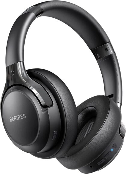BERIBES Wireless Over Ear Headphones (Pink)