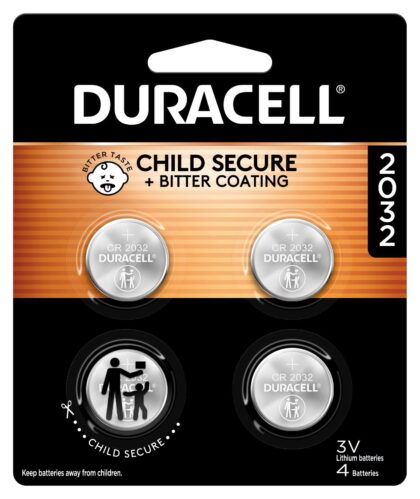 Duracell CR 2032 Lithium Coin Battery with Bitter Coating