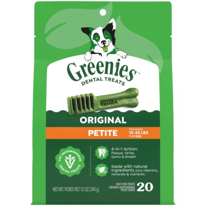 Greenies Petite Natural Original Chicken Flavor Dental Dog Treats, 60 count