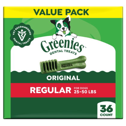 Greenies Natural Dental Care Regular Size Sweet Potato Original Chicken & Blue...