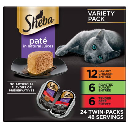 Sheba Seafood Pate Variety Pack , 2.6-oz, 24