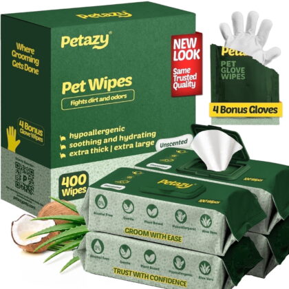 Earth Rated Dog Grooming Wipes - Hypoallergenic Wipes for Paws, Body & Bum