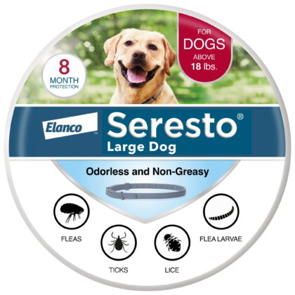 Seresto Flea & Tick Collar For Dogs Up to 18 lbs., Vet-Recommended, 8 Month Protection (3 Pack)