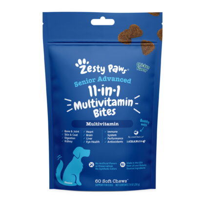 Zesty Paws Senior Advanced 11-in-1 Multivitamin Bites for Senior Dogs