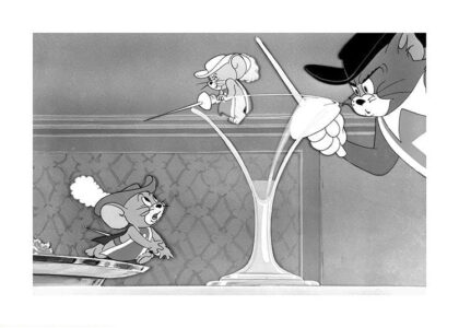 Tom And Jerry Reading Wall Art