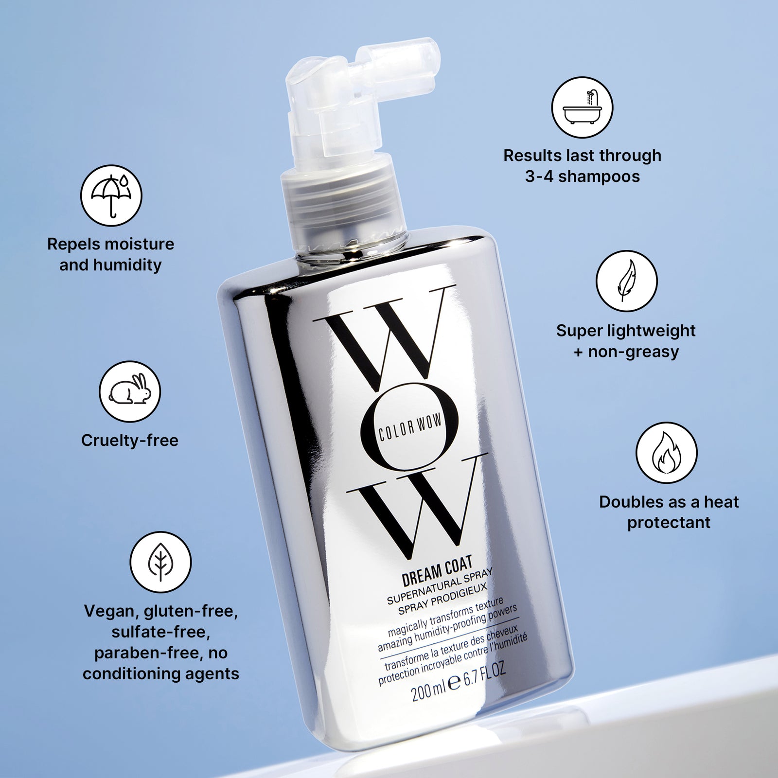 Color Wow Dream Coat Supernatural Spray Anti-Frizz Treatment 6.7 fl oz